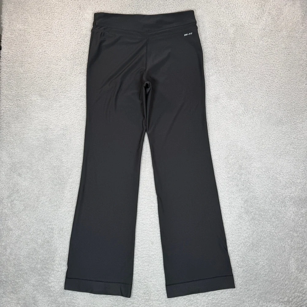 Nike Dri-FIT Womens Black Bootcut Yoga Pants Size Large Tall LT Stretch Gym